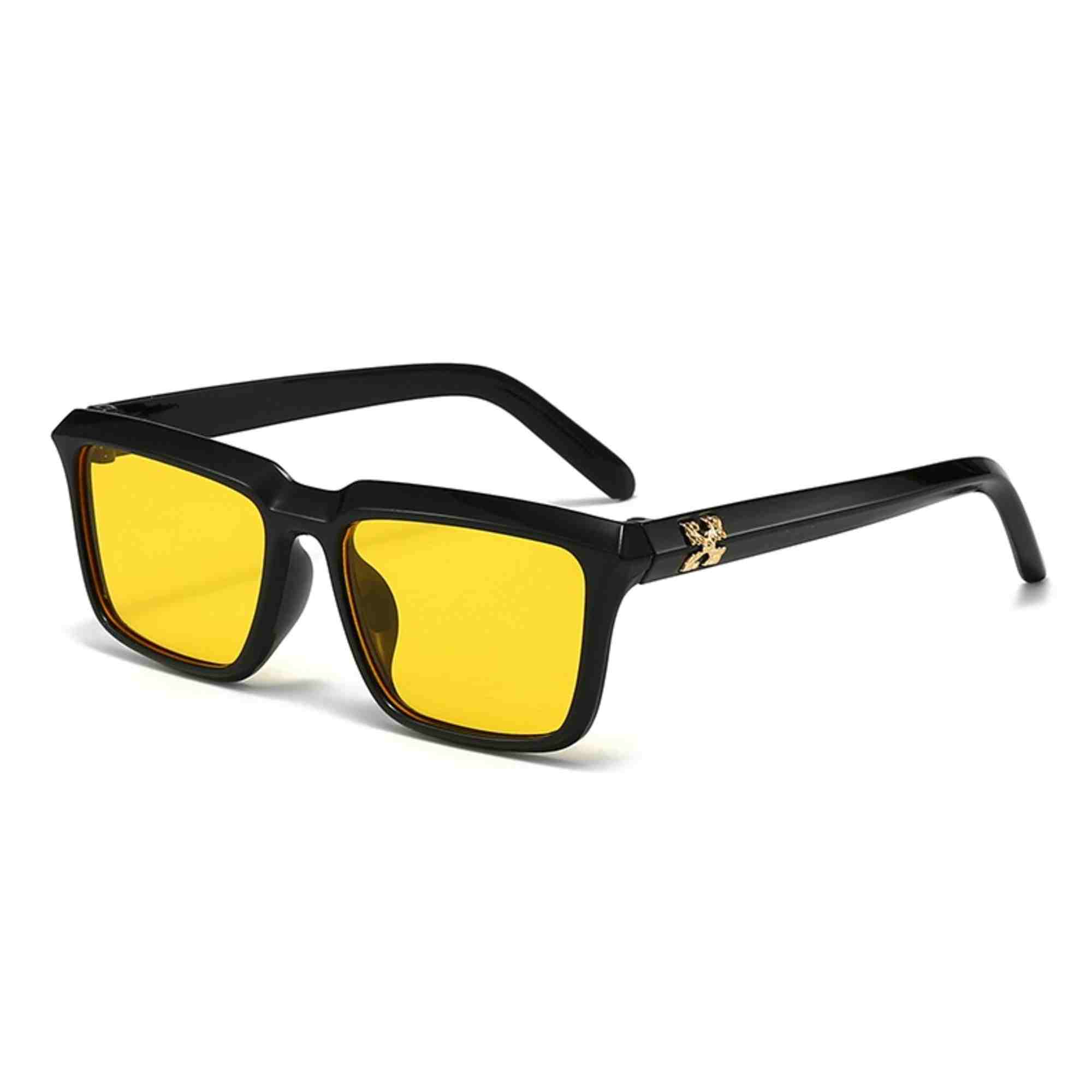 AUGEN Modern Rectangular Plastic Unisex Sunglasses UV 400 Protected Large Size (188-C3)