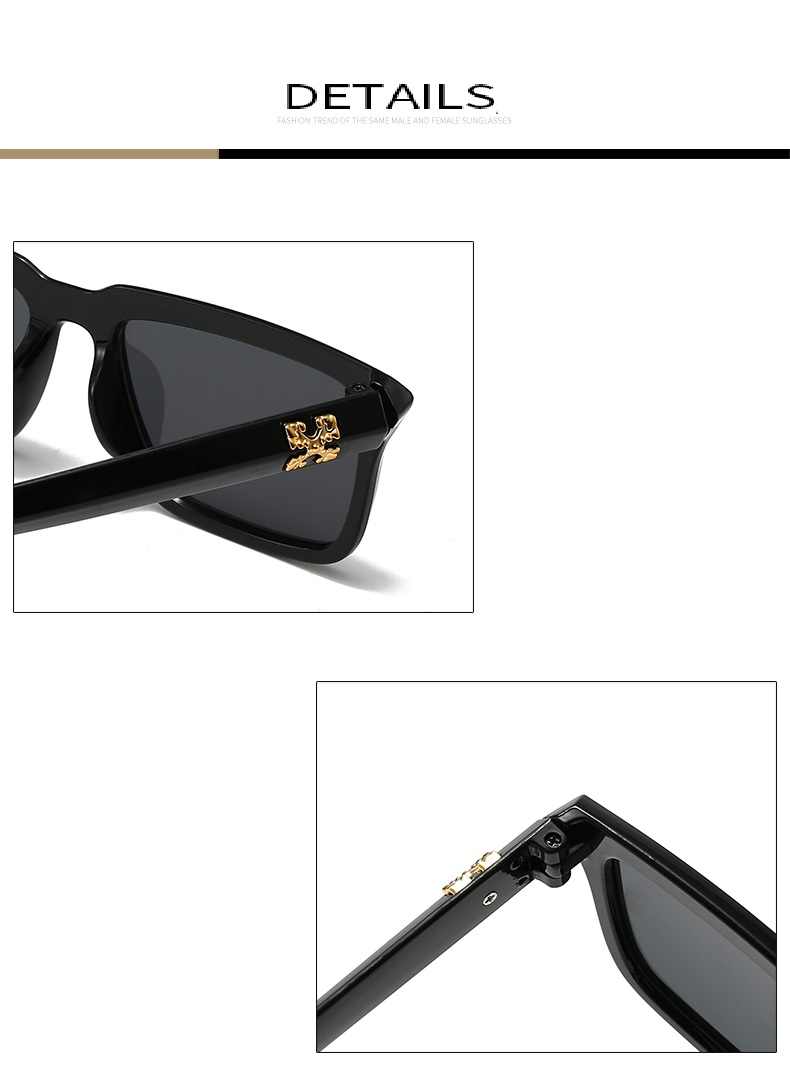 AUGEN Modern Rectangular Plastic Unisex Sunglasses UV 400 Protected Large Size (188-C3)