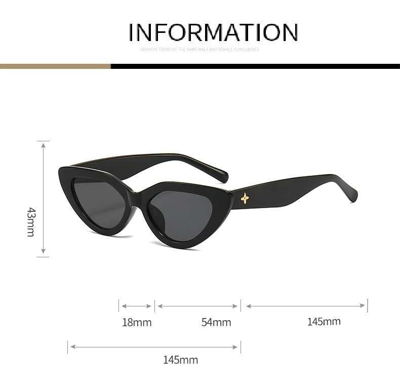 AUGEN Modern Cat Eye Plastic Women Sunglasses UV 400 Protected Medium Size (189-C9)