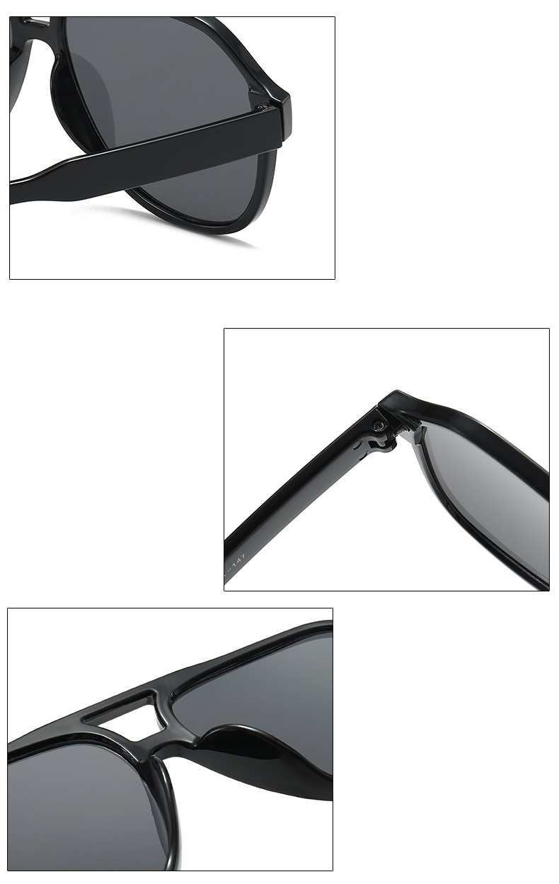 AUGEN Classic Pilot Plastic Unisex Sunglasses UV 400 Protected Large Size (192-C7)