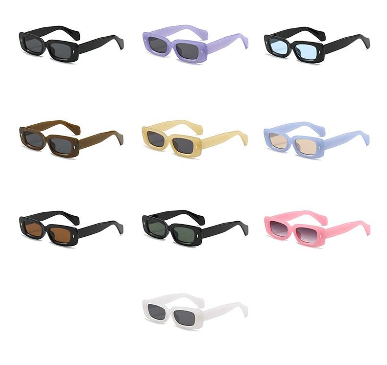 AUGEN Casual Rectangular Plastic Unisex Sunglasses UV 400 Protected Medium Size (196-C2)