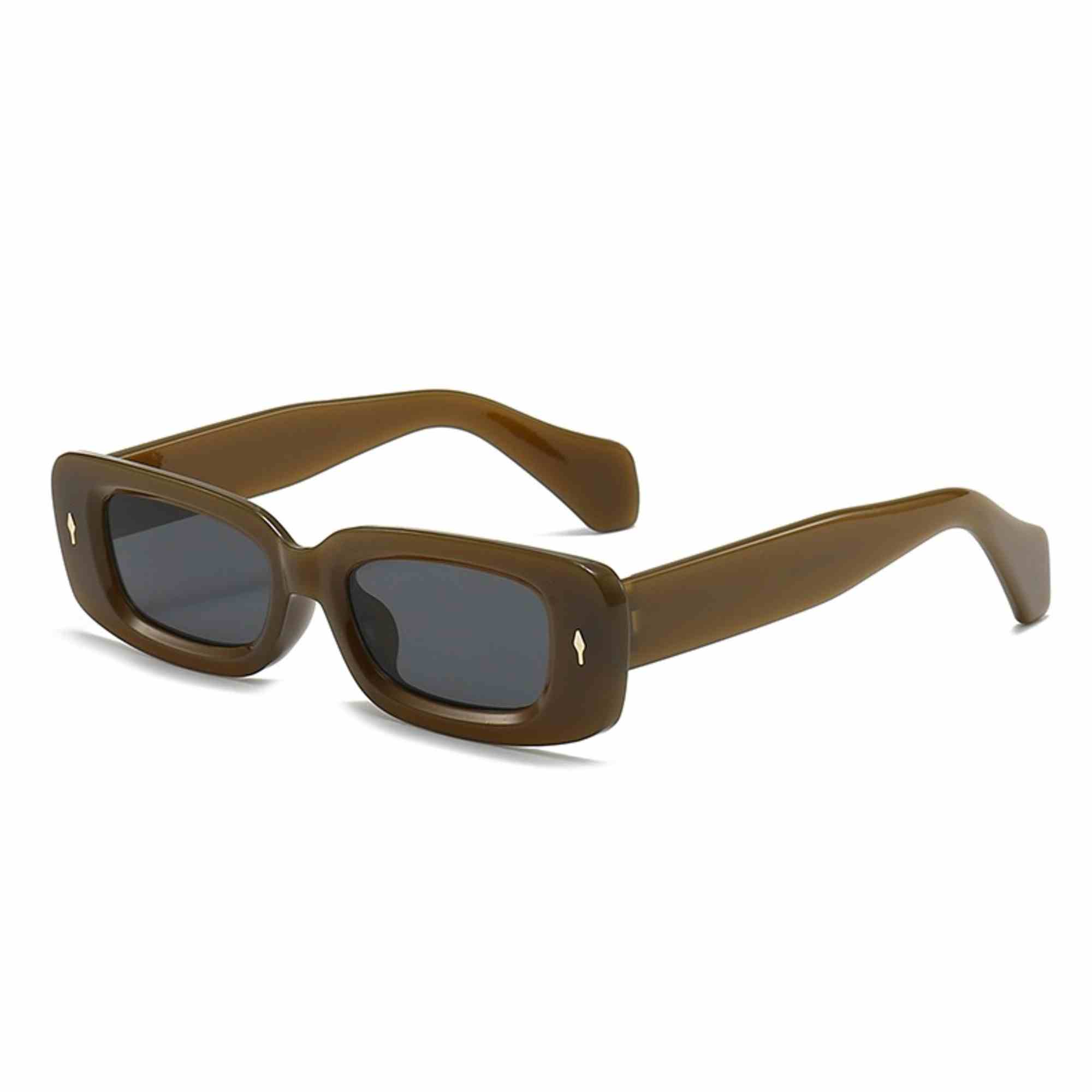 AUGEN Casual Rectangular Plastic Unisex Sunglasses UV 400 Protected Medium Size (196-C4)