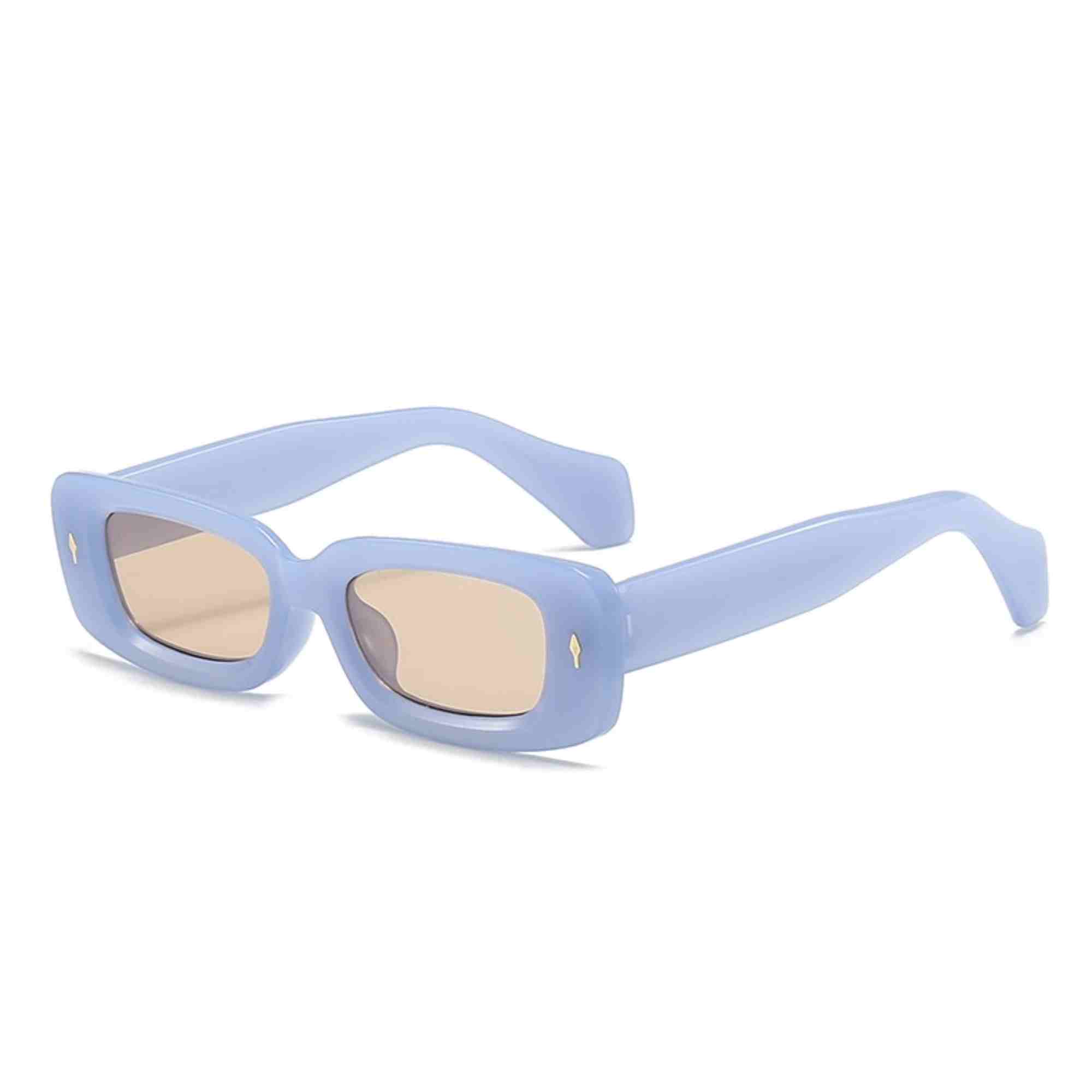 AUGEN Casual Rectangular Plastic Unisex Sunglasses UV 400 Protected Medium Size (196-C6)