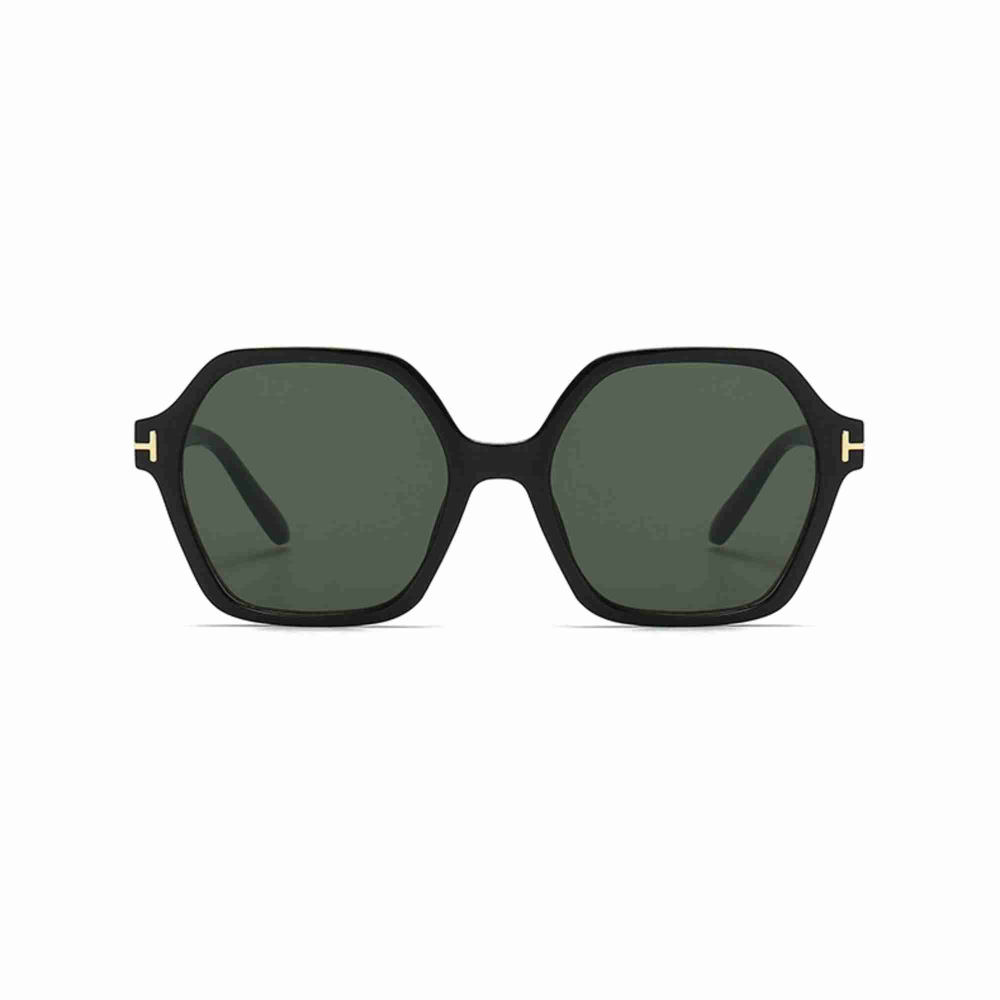 AUGEN Casual Hexagonal Plastic Unisex Sunglasses UV 400 Protected Large Size (197-C2)