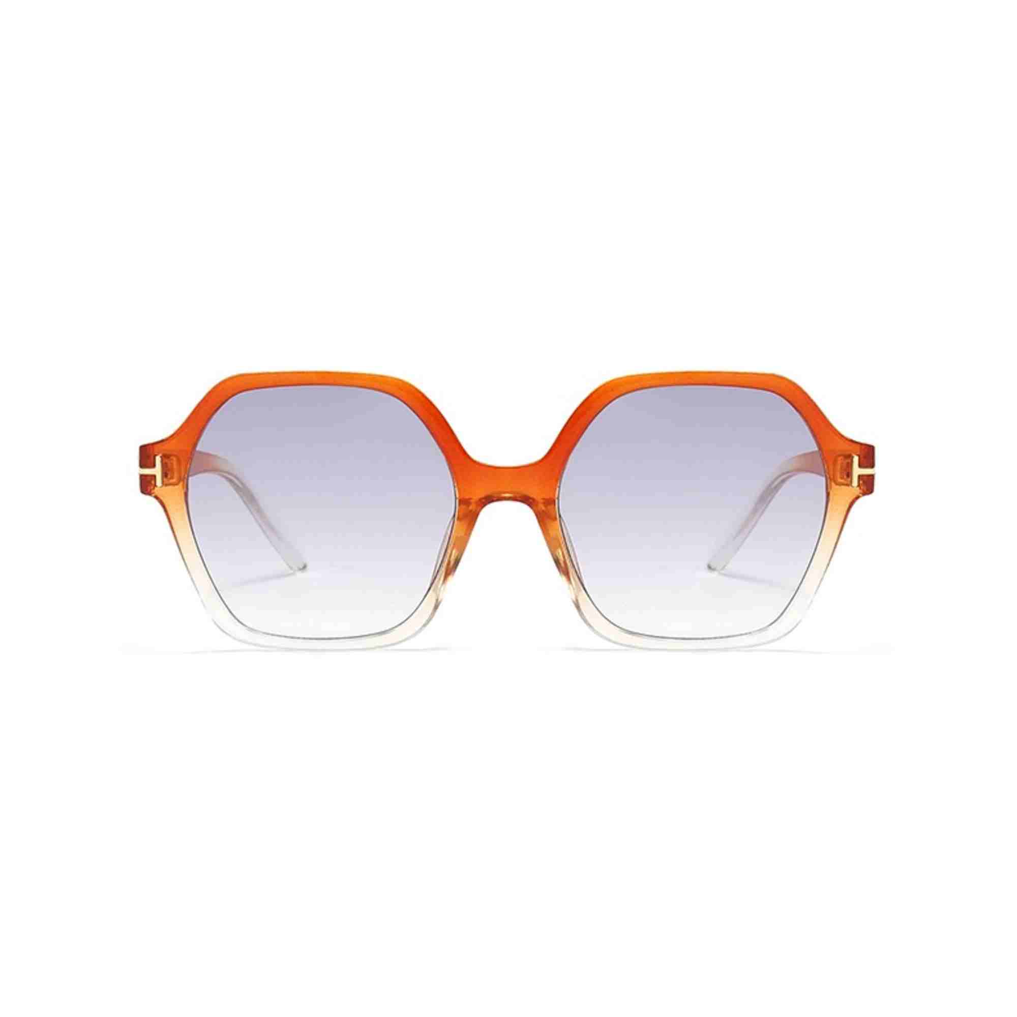 AUGEN Casual Hexagonal Plastic Unisex Sunglasses UV 400 Protected Large Size (197-C4)