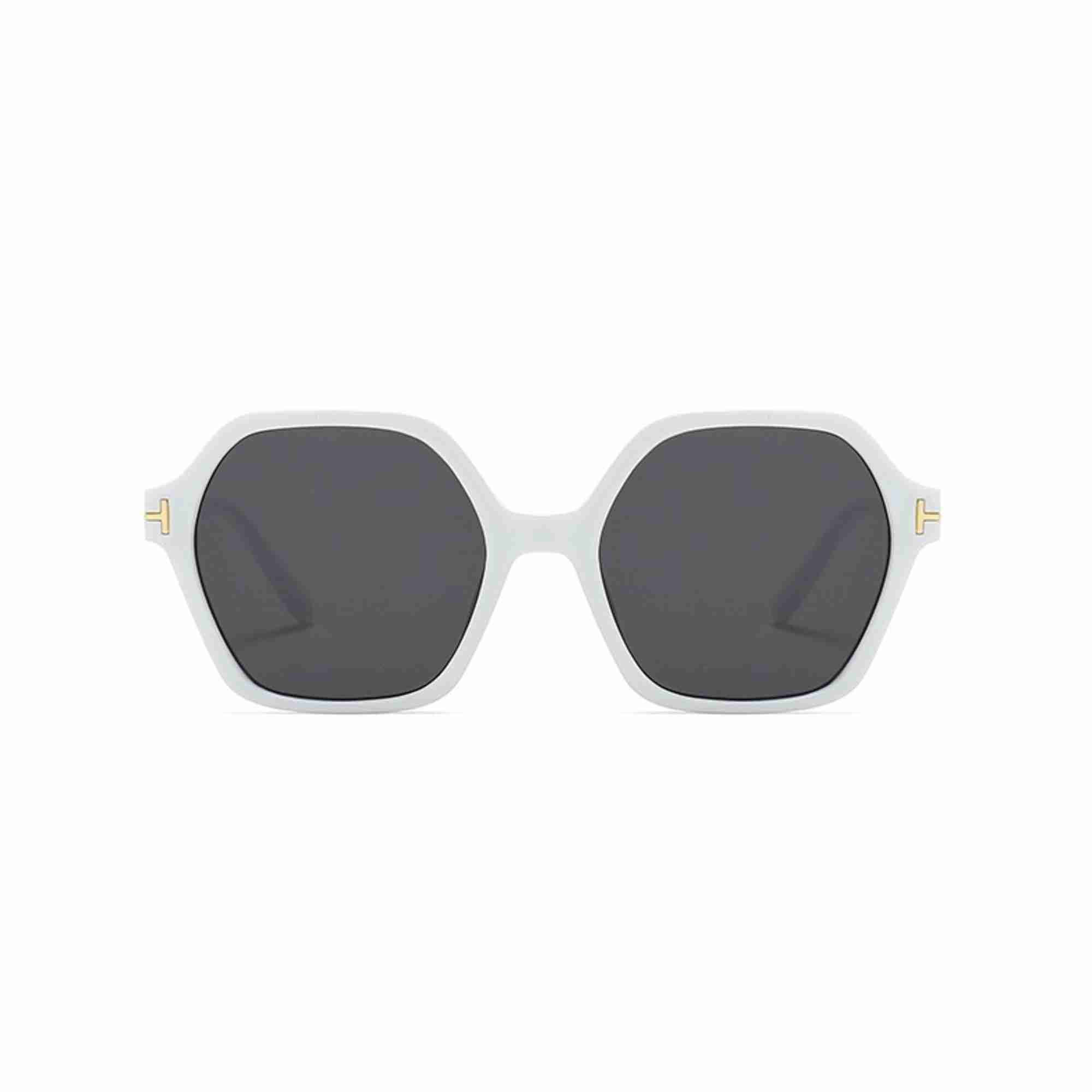 AUGEN Casual Hexagonal Plastic Unisex Sunglasses UV 400 Protected Large Size (197-C5)