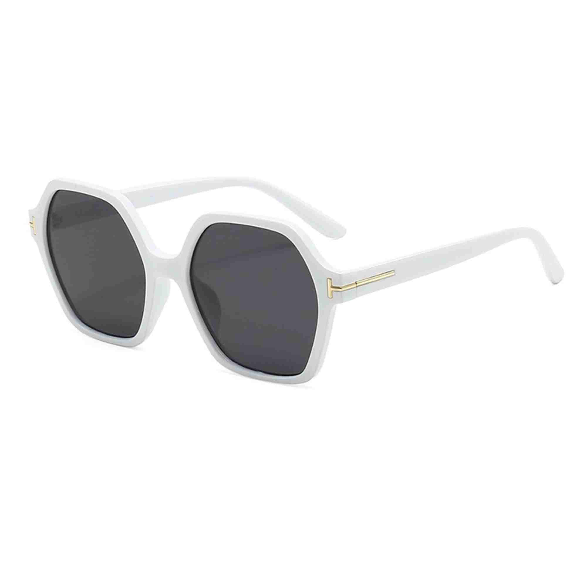 AUGEN Casual Hexagonal Plastic Unisex Sunglasses UV 400 Protected Large Size (197-C5)