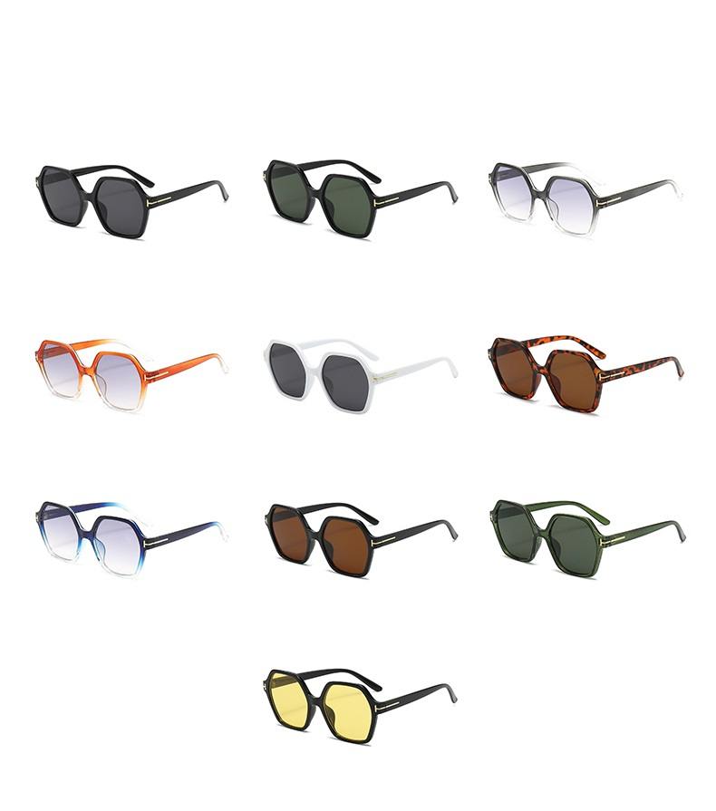 AUGEN Casual Hexagonal Plastic Unisex Sunglasses UV 400 Protected Large Size (197-C6)