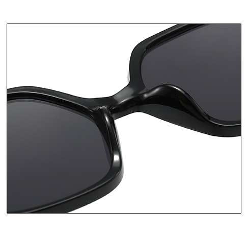 AUGEN Casual Hexagonal Plastic Unisex Sunglasses UV 400 Protected Large Size (197-C6)