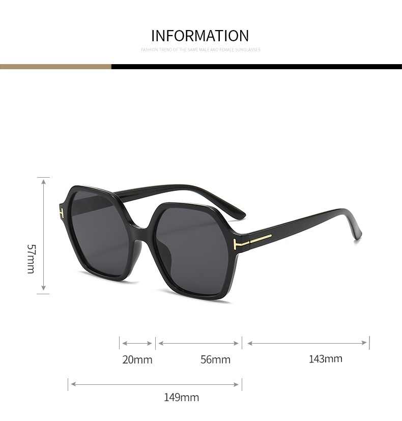 AUGEN Casual Hexagonal Plastic Unisex Sunglasses UV 400 Protected Large Size (197-C6)