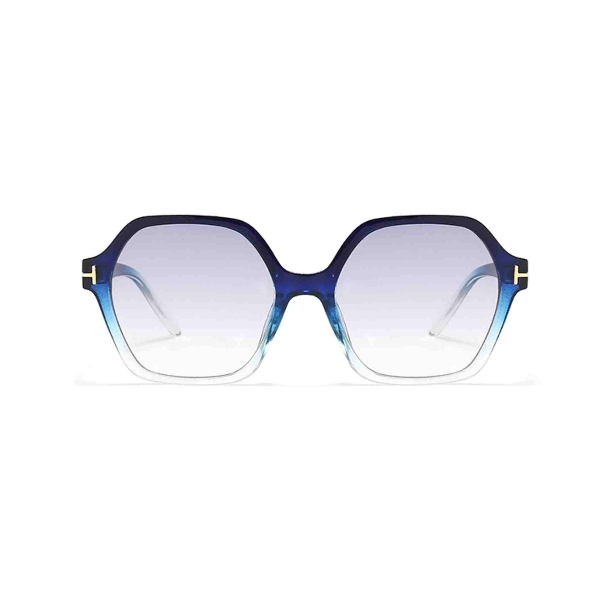 AUGEN Casual Hexagonal Plastic Unisex Sunglasses UV 400 Protected Large Size (197-C7)