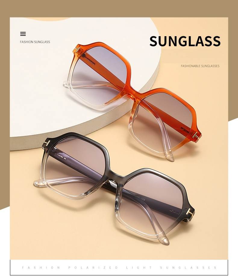 AUGEN Casual Hexagonal Plastic Unisex Sunglasses UV 400 Protected Large Size (197-C7)