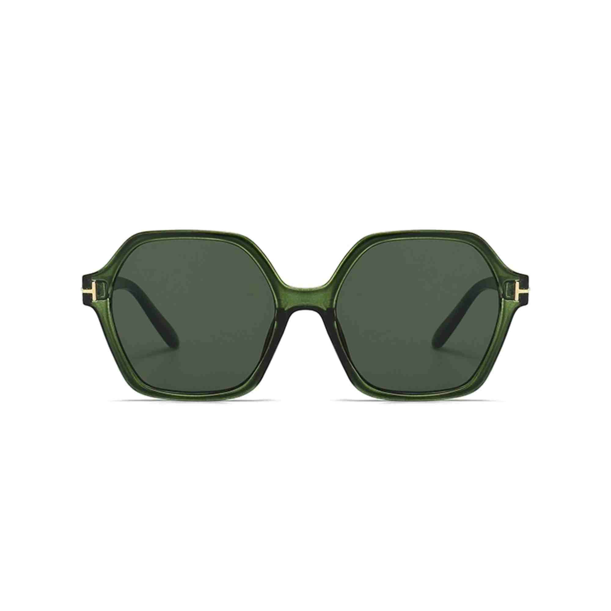 AUGEN Casual Hexagonal Plastic Unisex Sunglasses UV 400 Protected Large Size (197-C9)