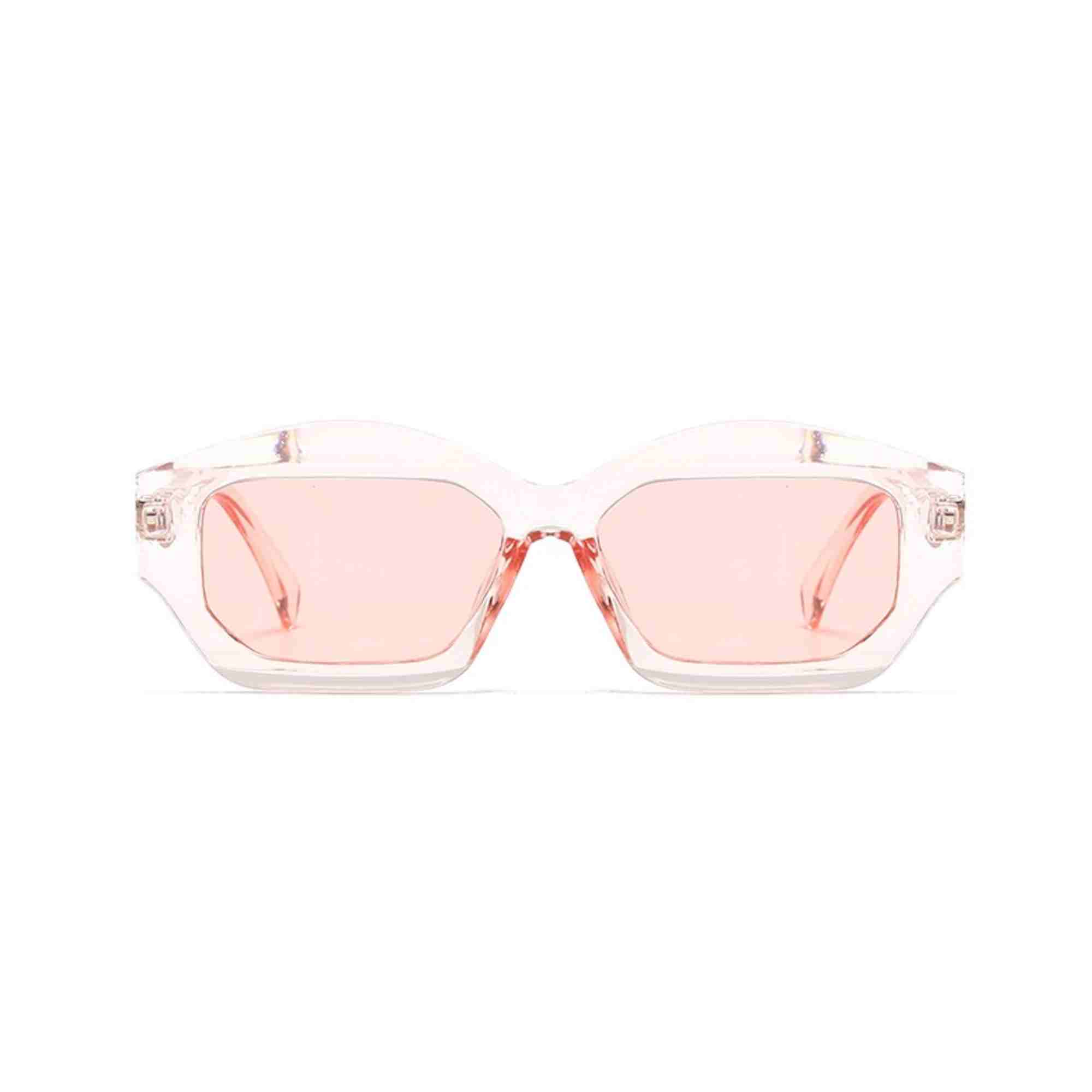 AUGEN Modern Hexagonal Plastic Unisex Sunglasses UV 400 Protected Large Size (199-C2)