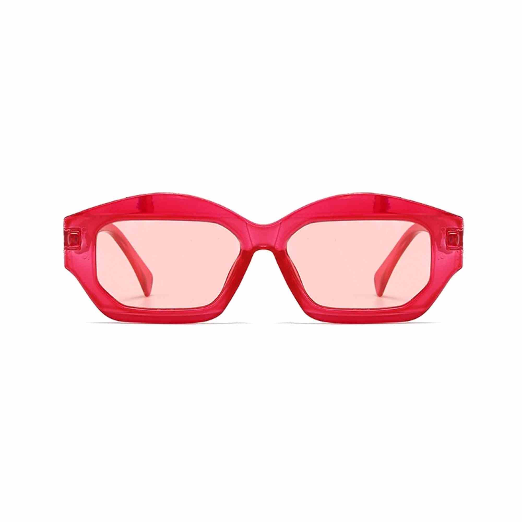 AUGEN Modern Hexagonal Plastic Unisex Sunglasses UV 400 Protected Large Size (199-C3)