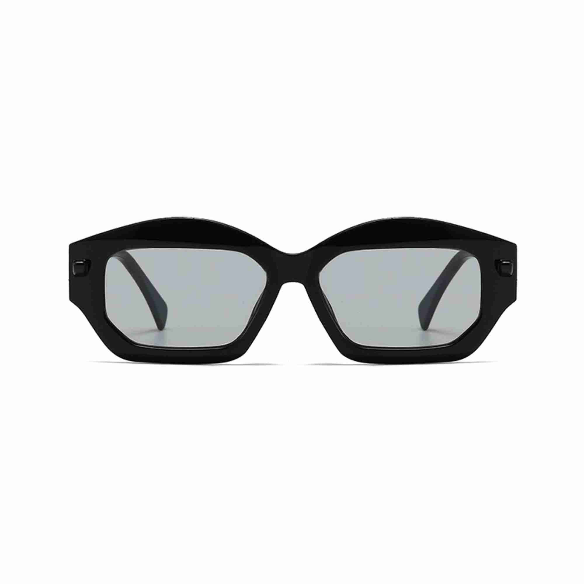 AUGEN Modern Hexagonal Plastic Unisex Sunglasses UV 400 Protected Large Size (199-C4)