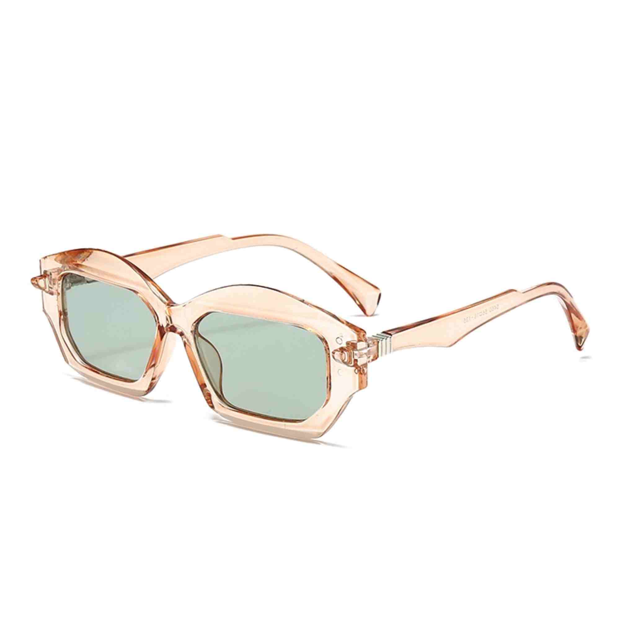 AUGEN Modern Hexagonal Plastic Unisex Sunglasses UV 400 Protected Large Size (199-C5)