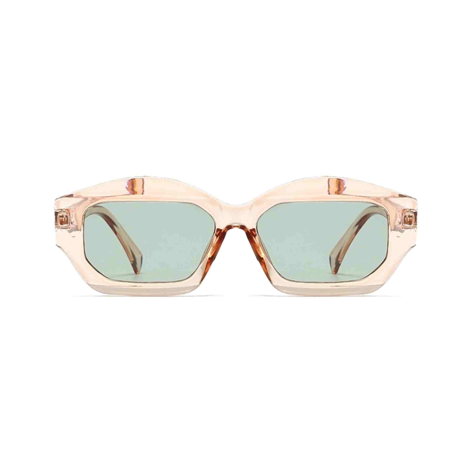 AUGEN Modern Hexagonal Plastic Unisex Sunglasses UV 400 Protected Large Size (199-C5)