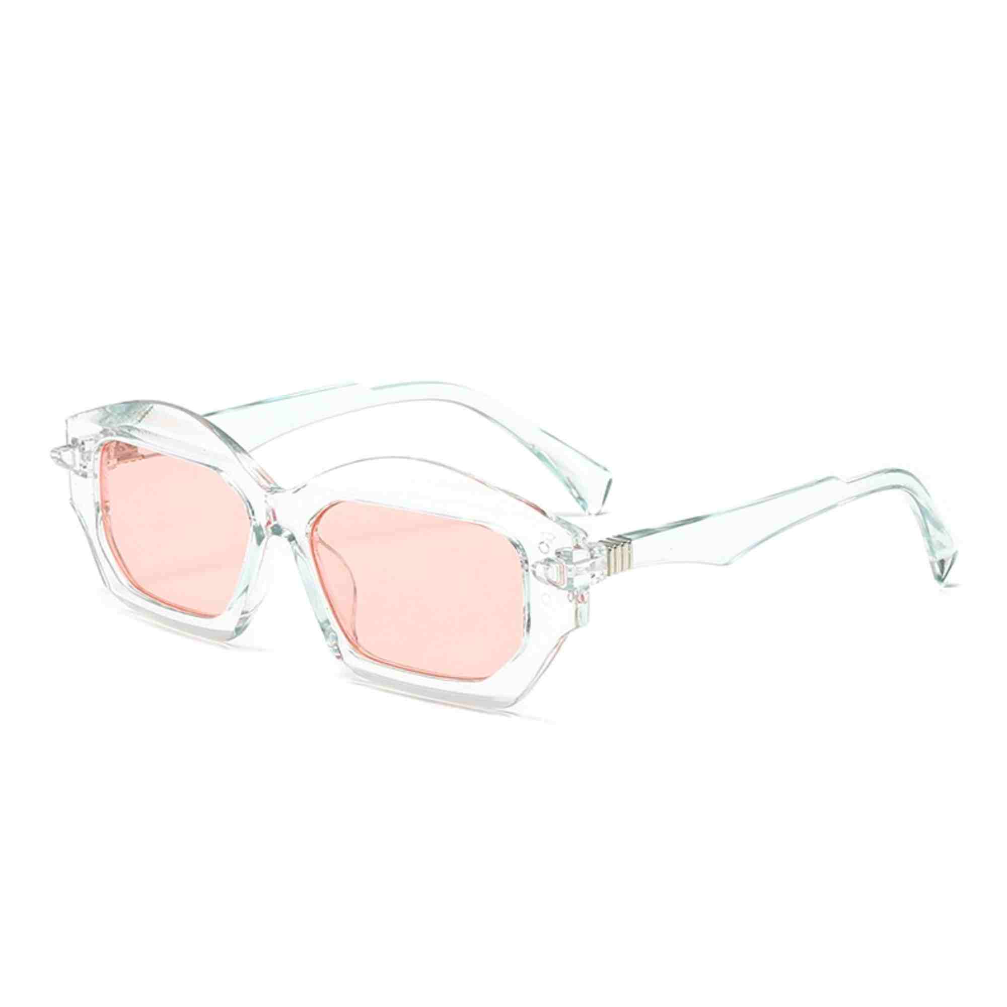 AUGEN Modern Hexagonal Plastic Unisex Sunglasses UV 400 Protected Large Size (199-C6)