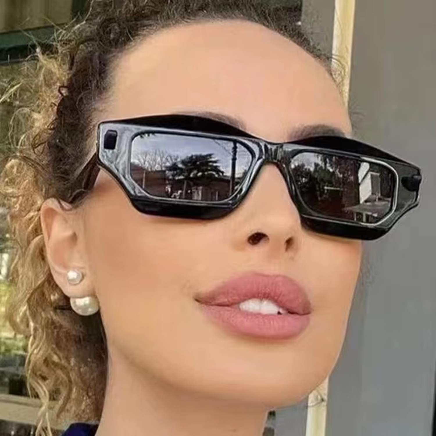 AUGEN Modern Hexagonal Plastic Unisex Sunglasses UV 400 Protected Large Size (199-C7)