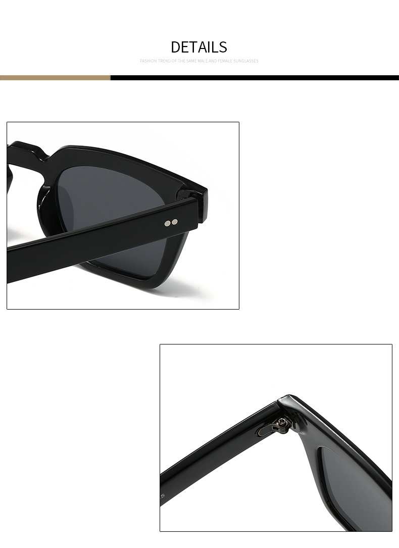 AUGEN Modern Rectangular Plastic Unisex Sunglasses UV 400 Protected Medium Size (200-C1)