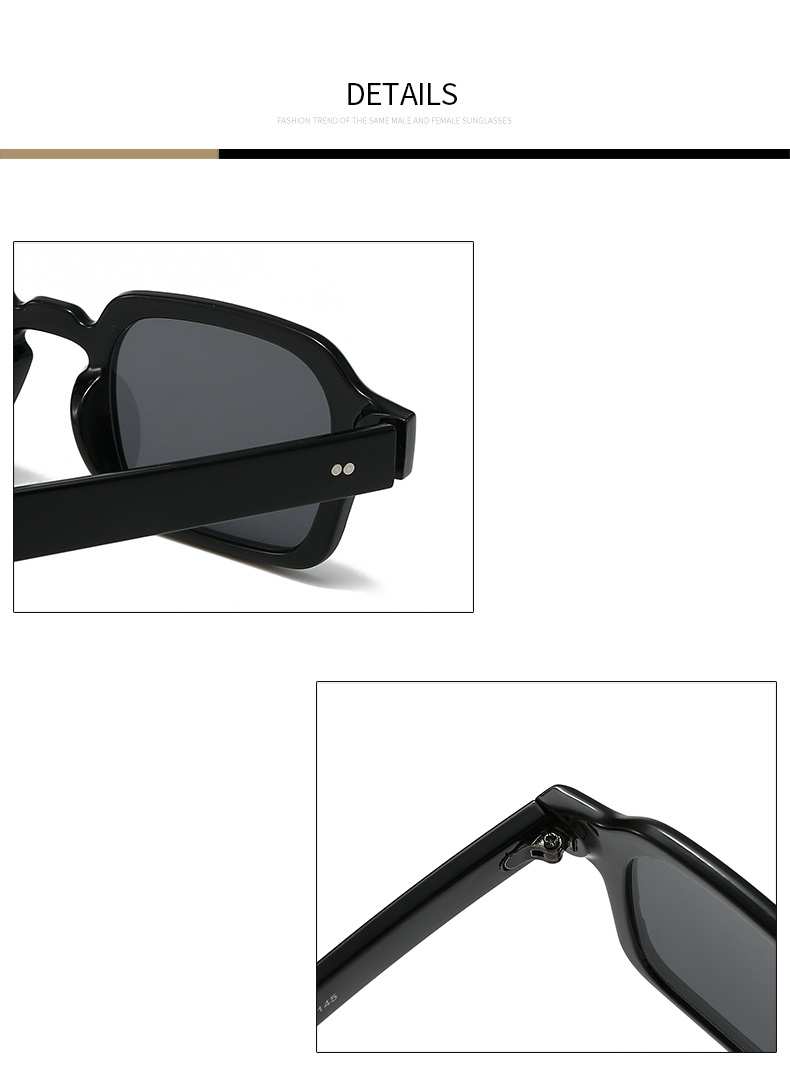 AUGEN Modern Rectangular Plastic Unisex Sunglasses UV 400 Protected Medium Size (201-C4)
