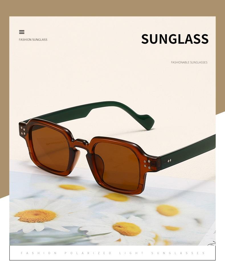 AUGEN Modern Rectangular Plastic Unisex Sunglasses UV 400 Protected Medium Size (201-C7)