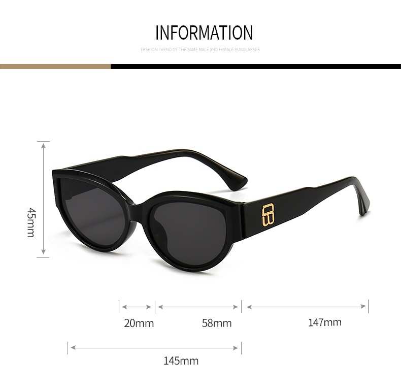 AUGEN Modern Cat Eye Plastic Women Sunglasses UV 400 Protected Medium Size (202-C1)