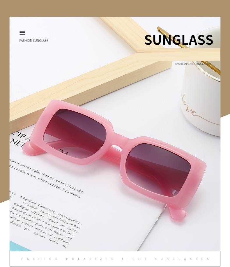 AUGEN Classic Rectangular Plastic Unisex Sunglasses UV 400 Protected Medium Size (207-C1)