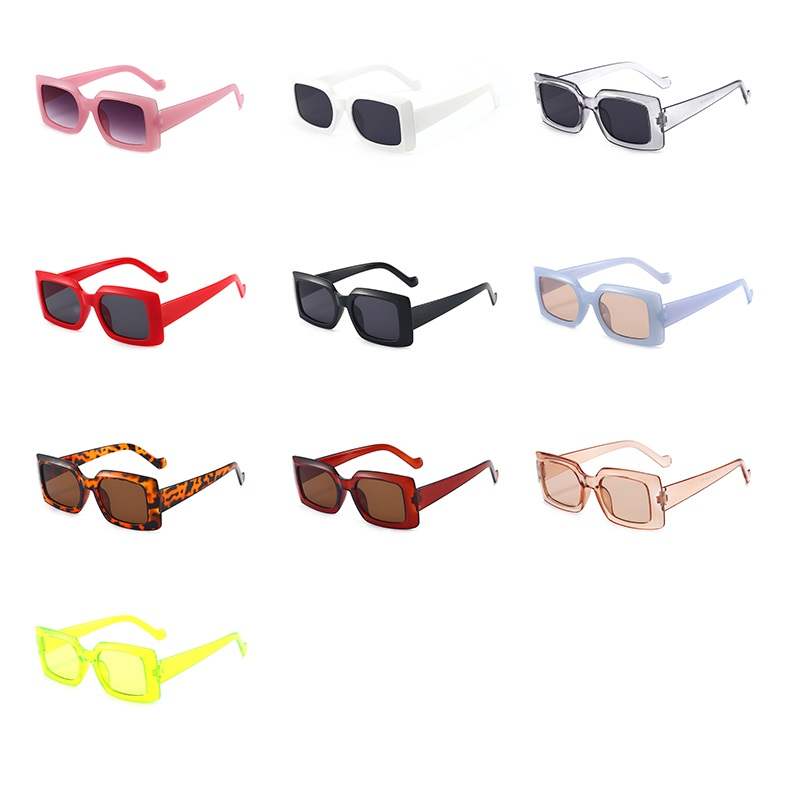 AUGEN Classic Rectangular Plastic Unisex Sunglasses UV 400 Protected Medium Size (207-C1)