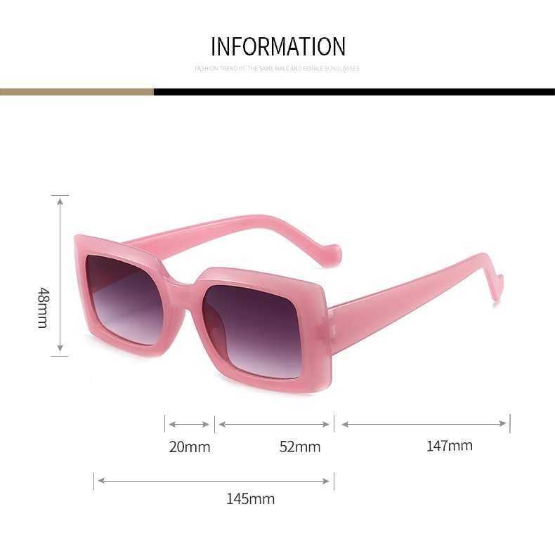 AUGEN Classic Rectangular Plastic Unisex Sunglasses UV 400 Protected Medium Size (207-C1)