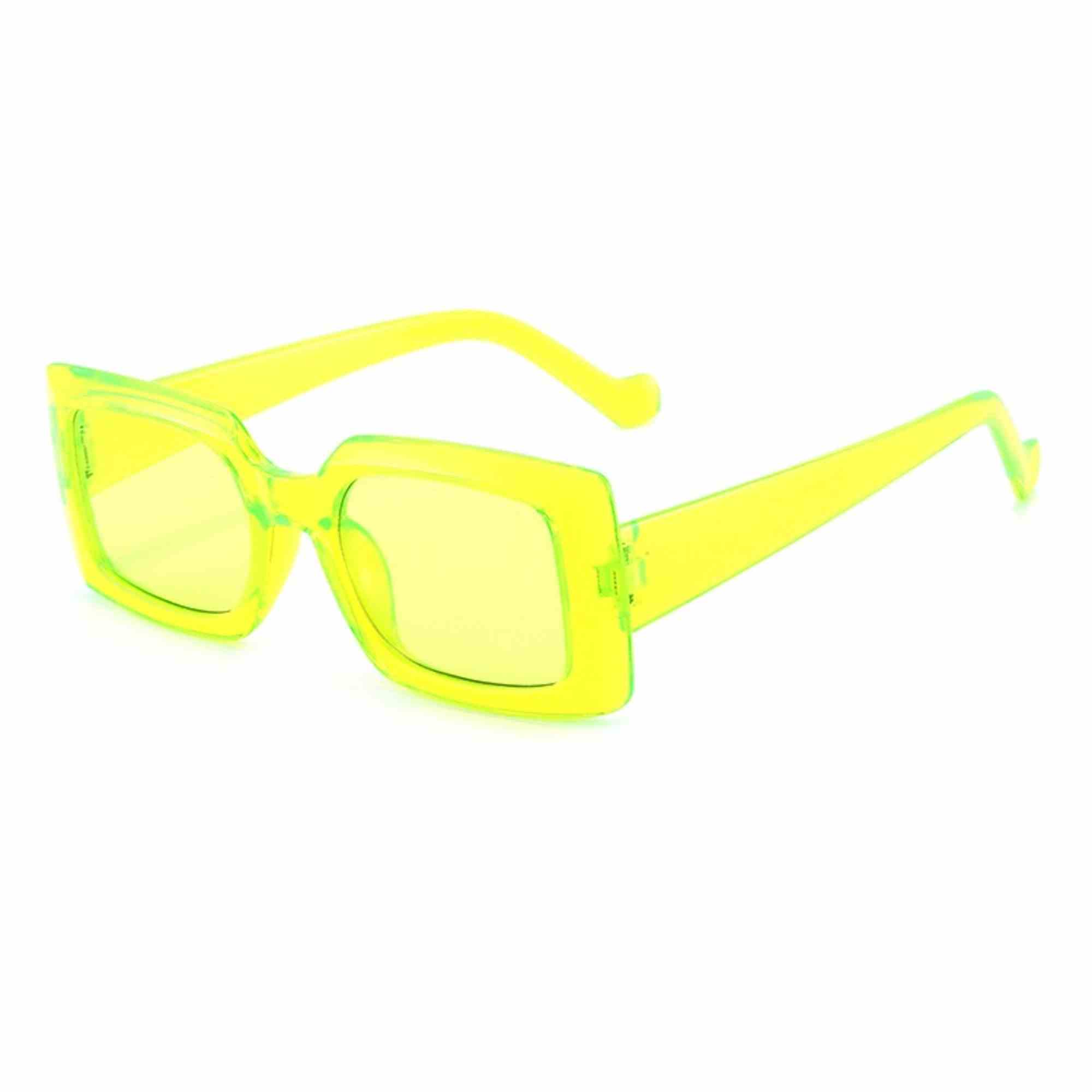 AUGEN Classic Rectangular Plastic Unisex Sunglasses UV 400 Protected Medium Size (207-C10)