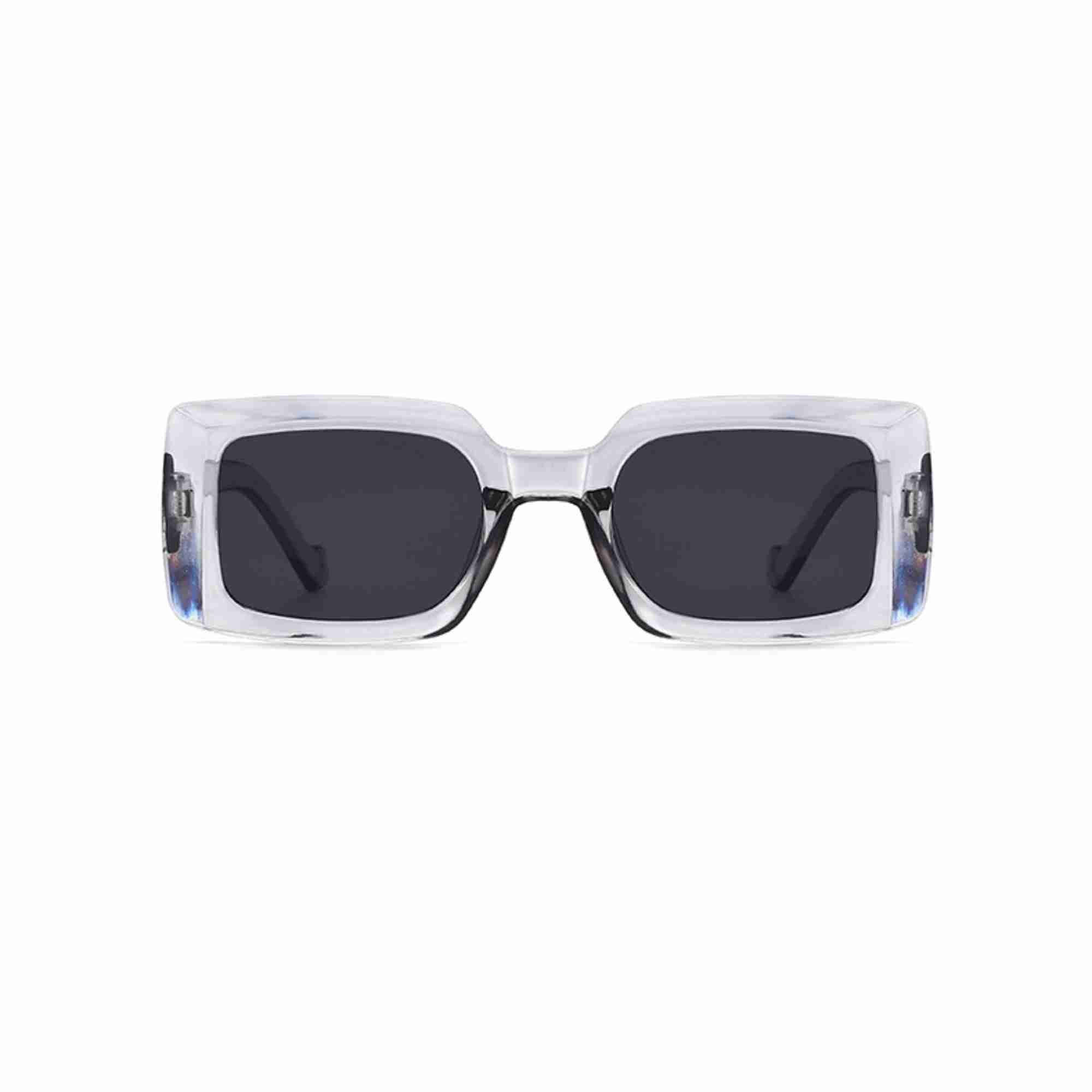 AUGEN Classic Rectangular Plastic Unisex Sunglasses UV 400 Protected Medium Size (207-C3)
