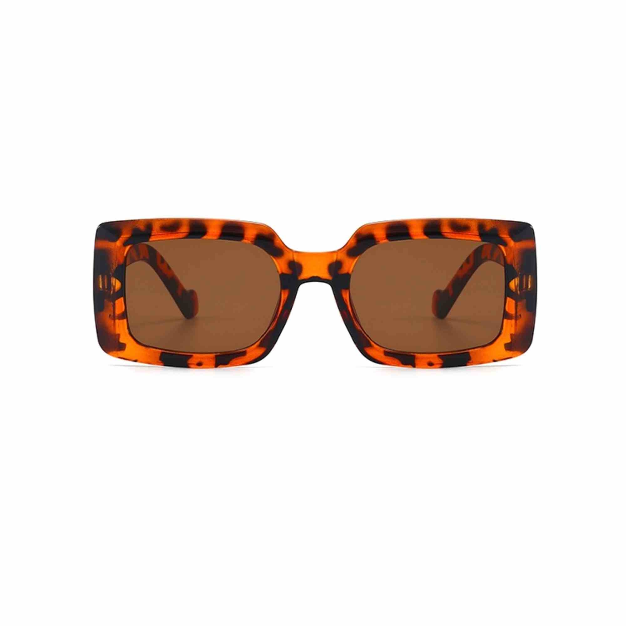 AUGEN Classic Rectangular Plastic Unisex Sunglasses UV 400 Protected Medium Size (207-C7)