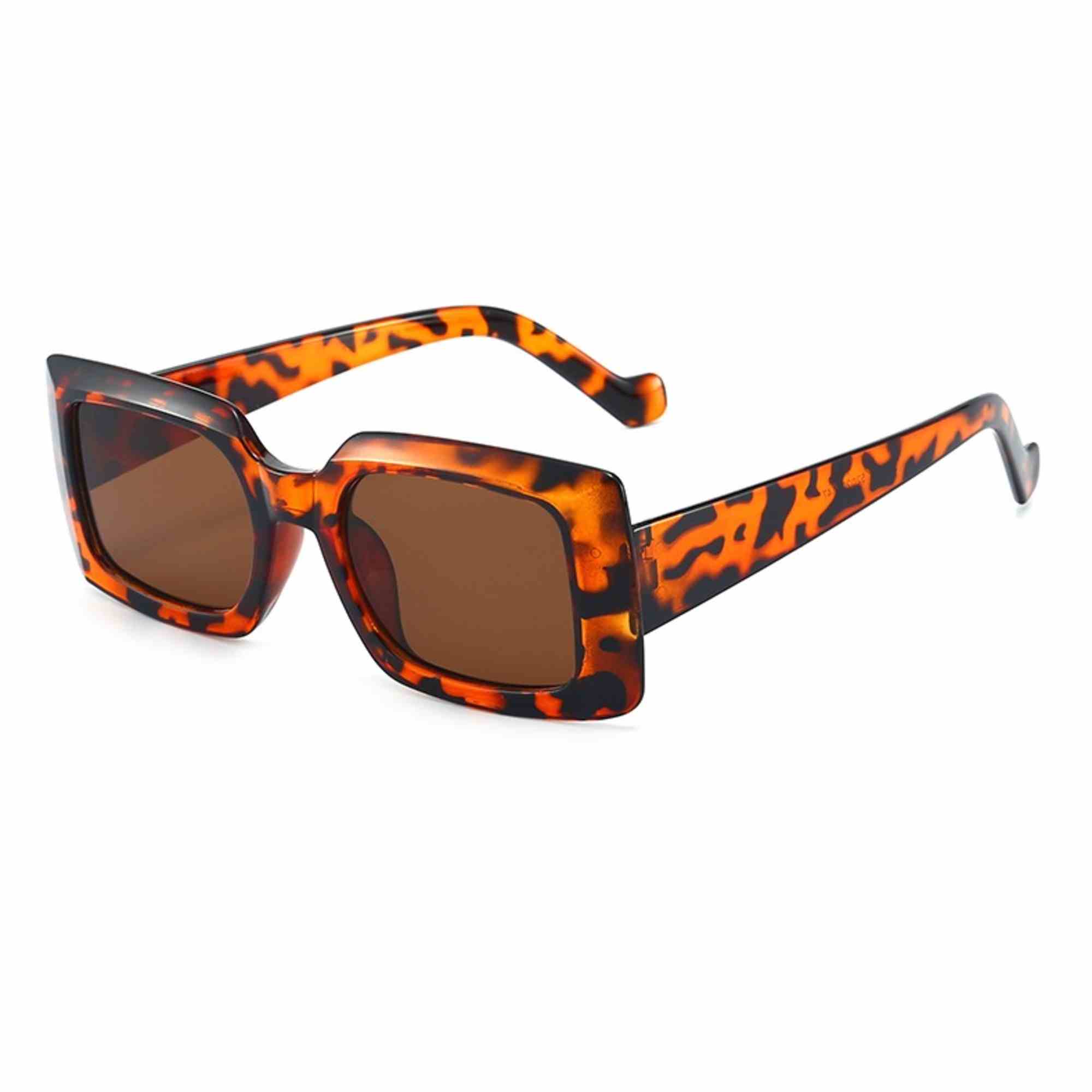 AUGEN Classic Rectangular Plastic Unisex Sunglasses UV 400 Protected Medium Size (207-C7)