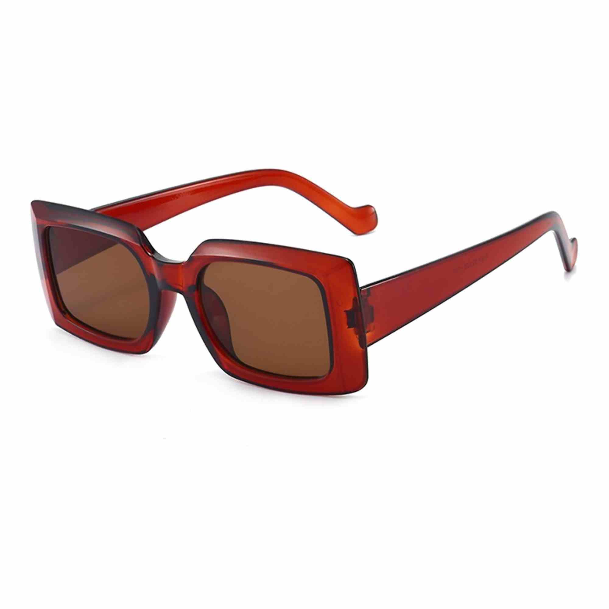 AUGEN Classic Rectangular Plastic Unisex Sunglasses UV 400 Protected Medium Size (207-C8)