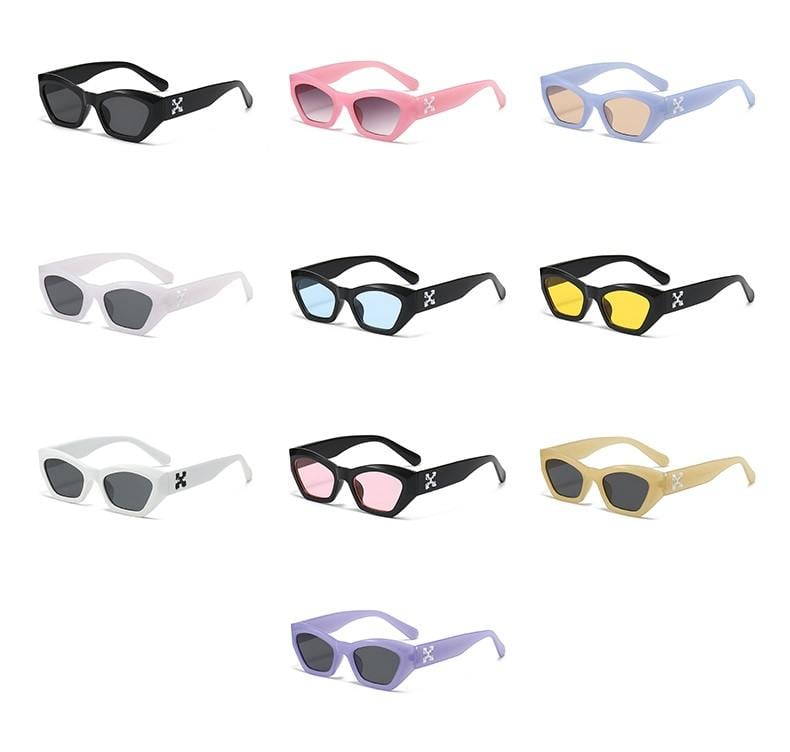 AUGEN Classic Cat Eye Plastic Unisex Sunglasses UV 400 Protected Medium Size (208-C1)
