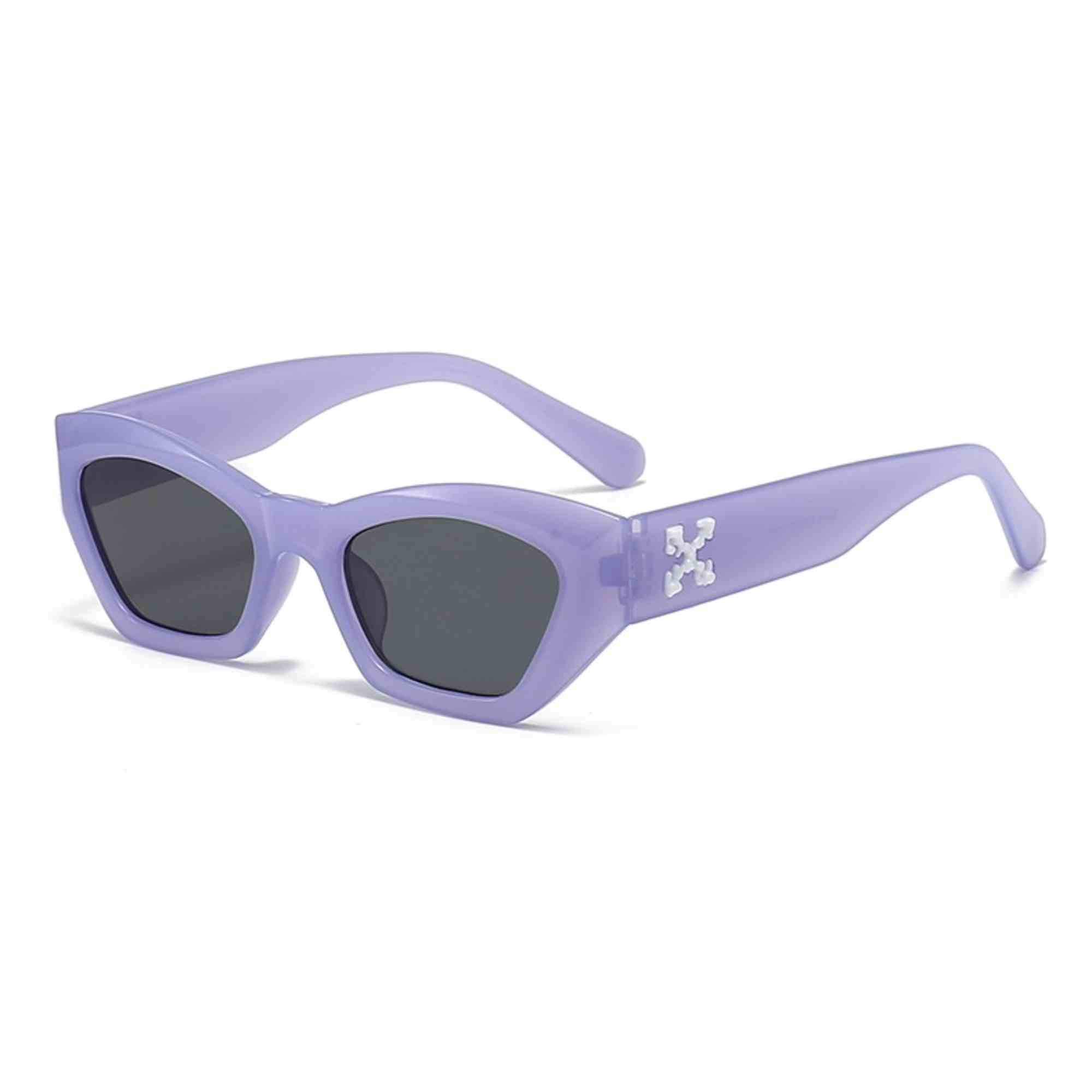 AUGEN Classic Cat Eye Plastic Unisex Sunglasses UV 400 Protected Medium Size (208-C10)
