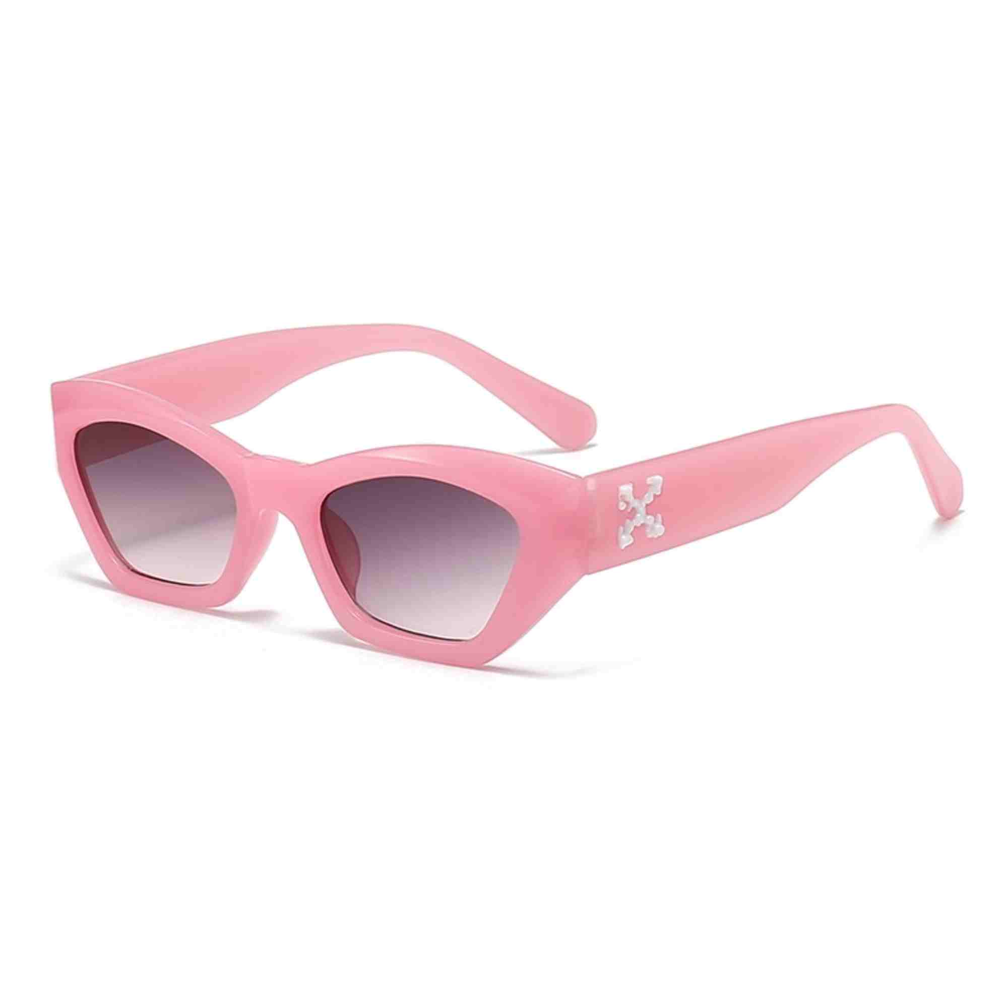 AUGEN Classic Cat Eye Plastic Unisex Sunglasses UV 400 Protected Medium Size (208-C2)