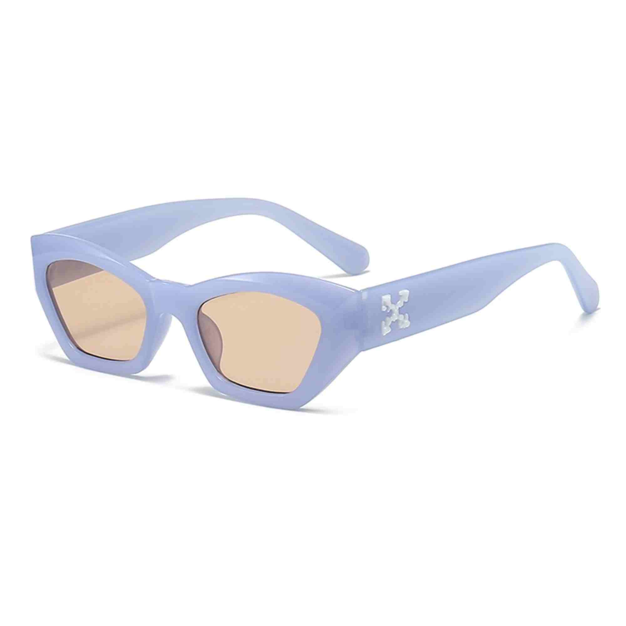 AUGEN Classic Cat Eye Plastic Unisex Sunglasses UV 400 Protected Medium Size (208-C3)