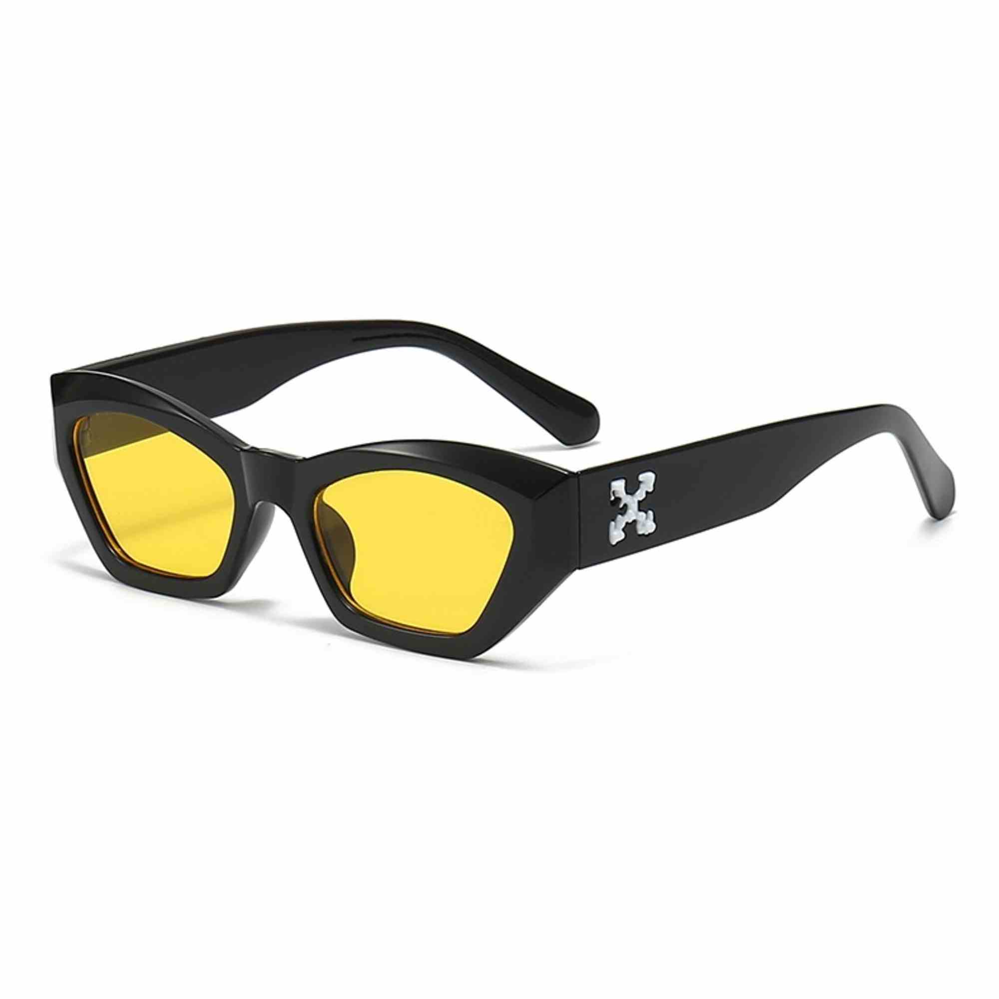 AUGEN Classic Cat Eye Plastic Unisex Sunglasses UV 400 Protected Medium Size (208-C6)