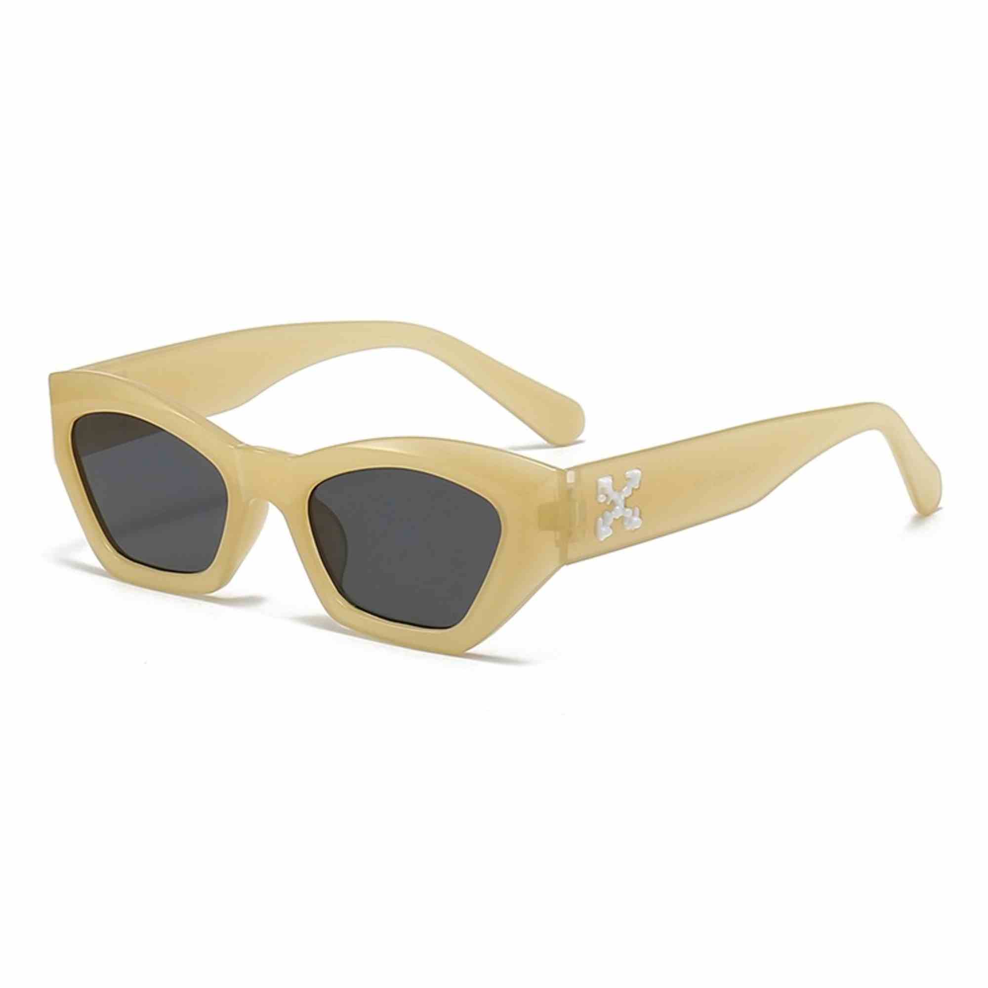 AUGEN Classic Cat Eye Plastic Unisex Sunglasses UV 400 Protected Medium Size (208-C9)