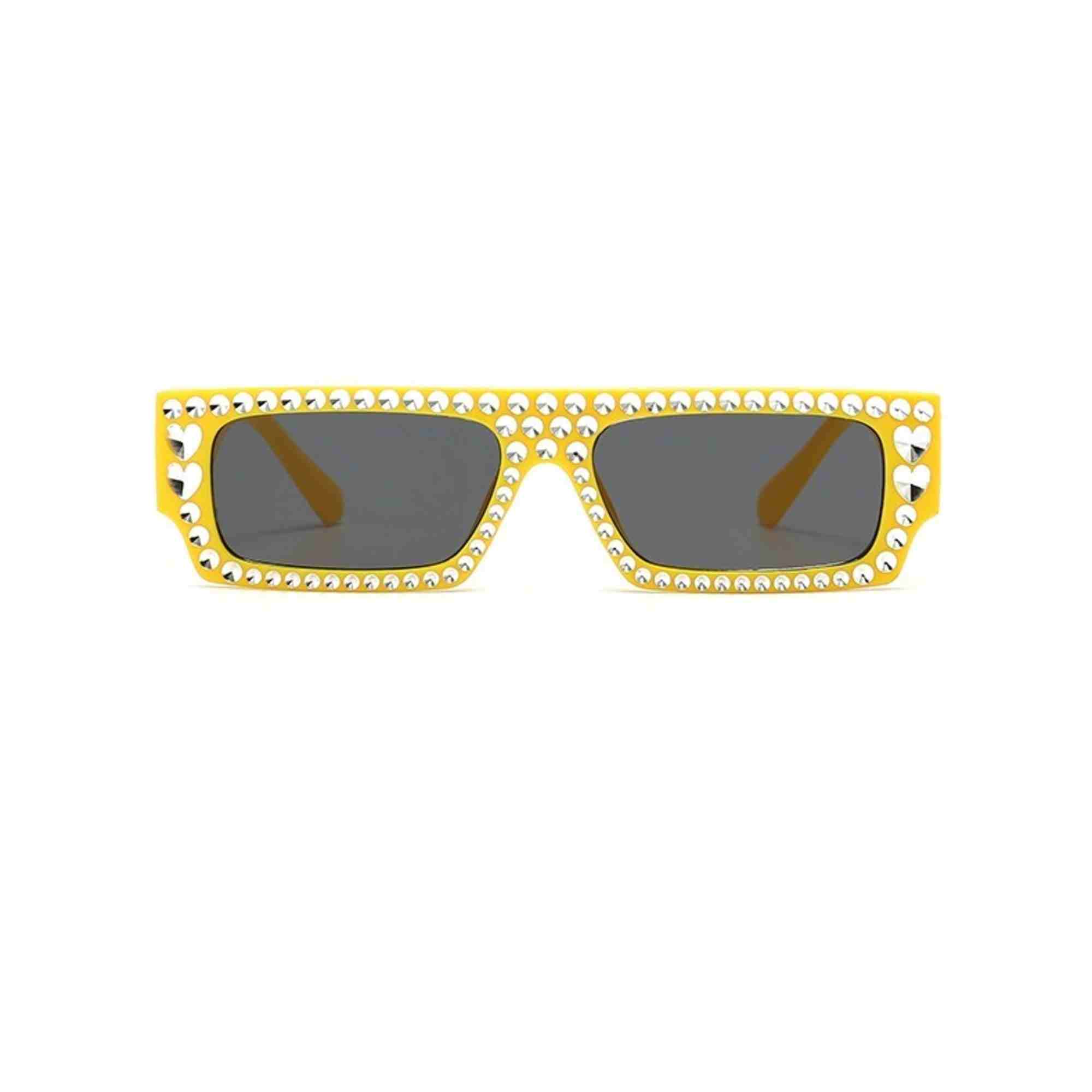 AUGEN Modern Rectangular Plastic Unisex Sunglasses UV 400 Protected Large Size (209-C2)