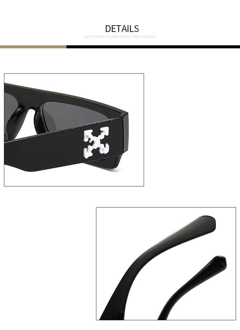 AUGEN Modern Rectangular Plastic Unisex Sunglasses UV 400 Protected Large Size (209-C4)