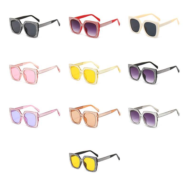 AUGEN Modern Square Plastic Unisex Sunglasses UV 400 Protected Large Size (210-C1)