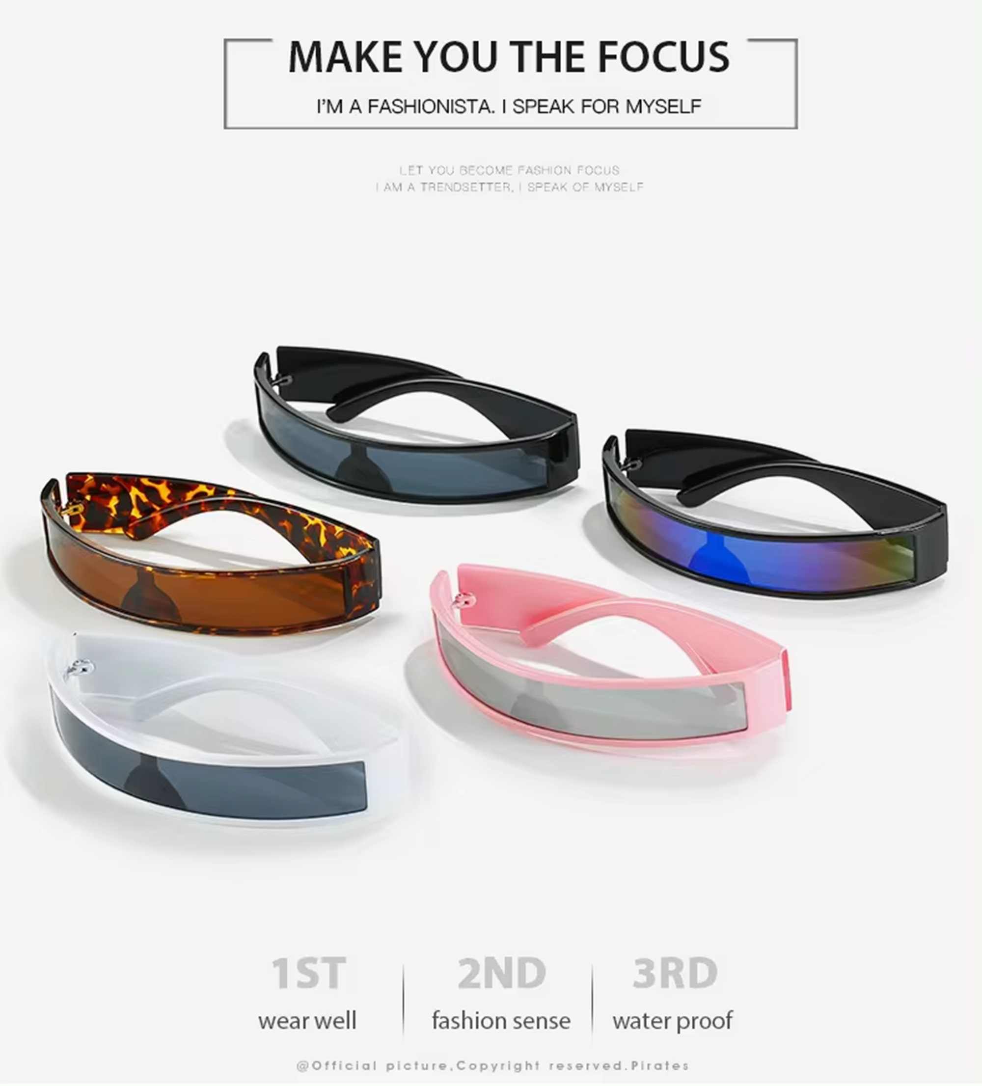 AUGEN Modern Rectangular Plastic Unisex Sunglasses UV 400 Protected Medium Size (211-C4)