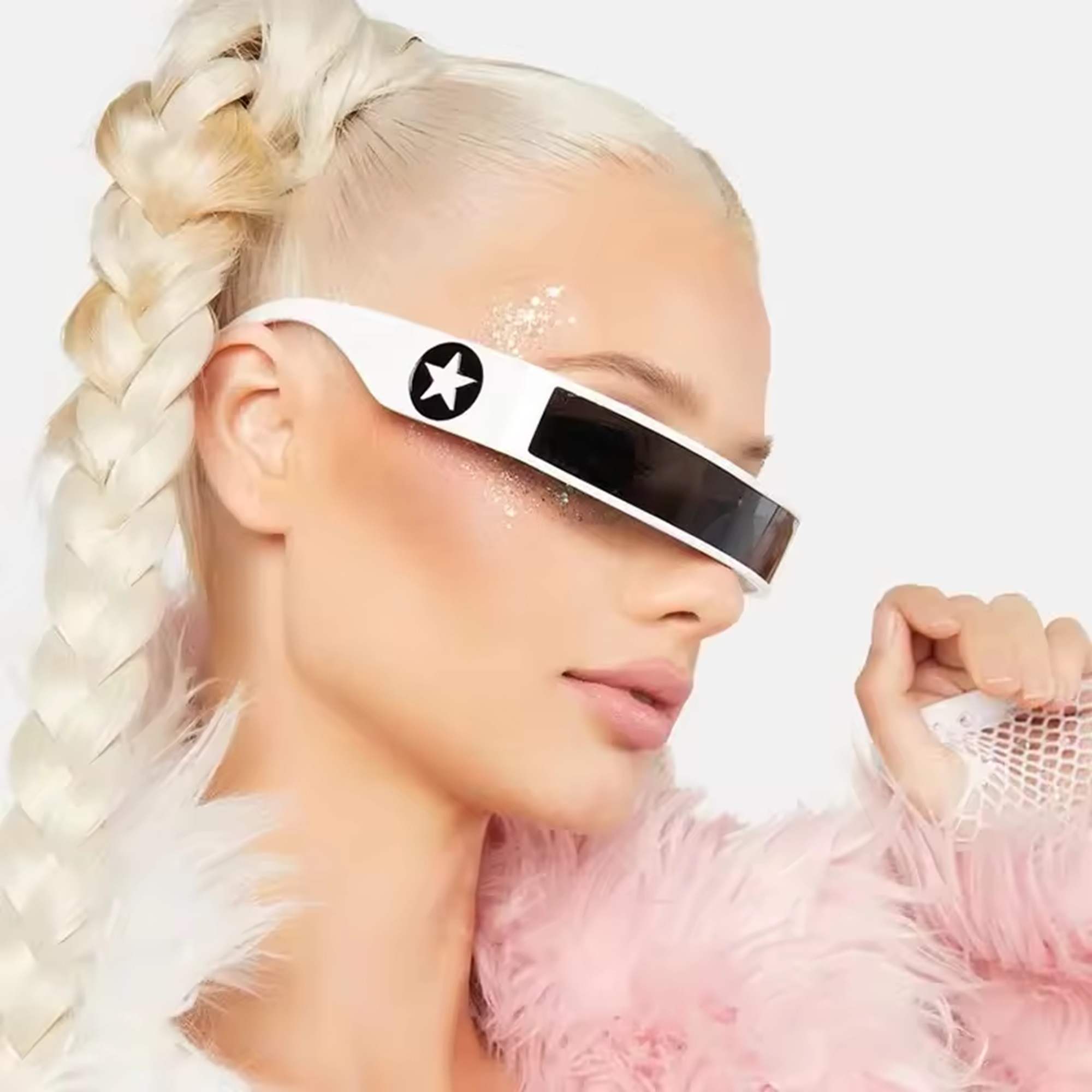 AUGEN Modern Rectangular Plastic Unisex Sunglasses UV 400 Protected Medium Size (211-C4)