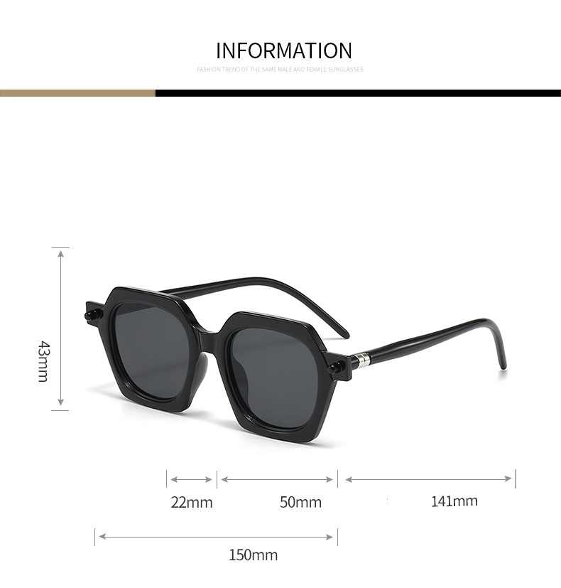 AUGEN Modern Square Plastic Unisex Sunglasses UV 400 Protected Medium Size (212-C2)