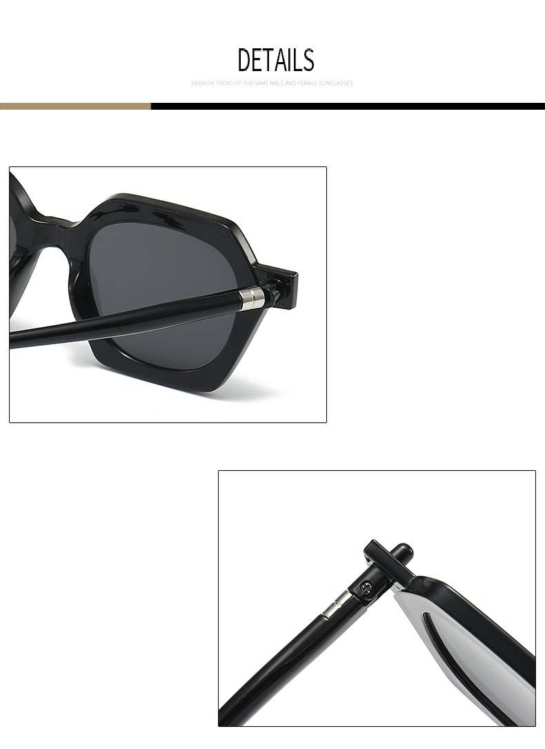 AUGEN Modern Square Plastic Unisex Sunglasses UV 400 Protected Medium Size (212-C2)