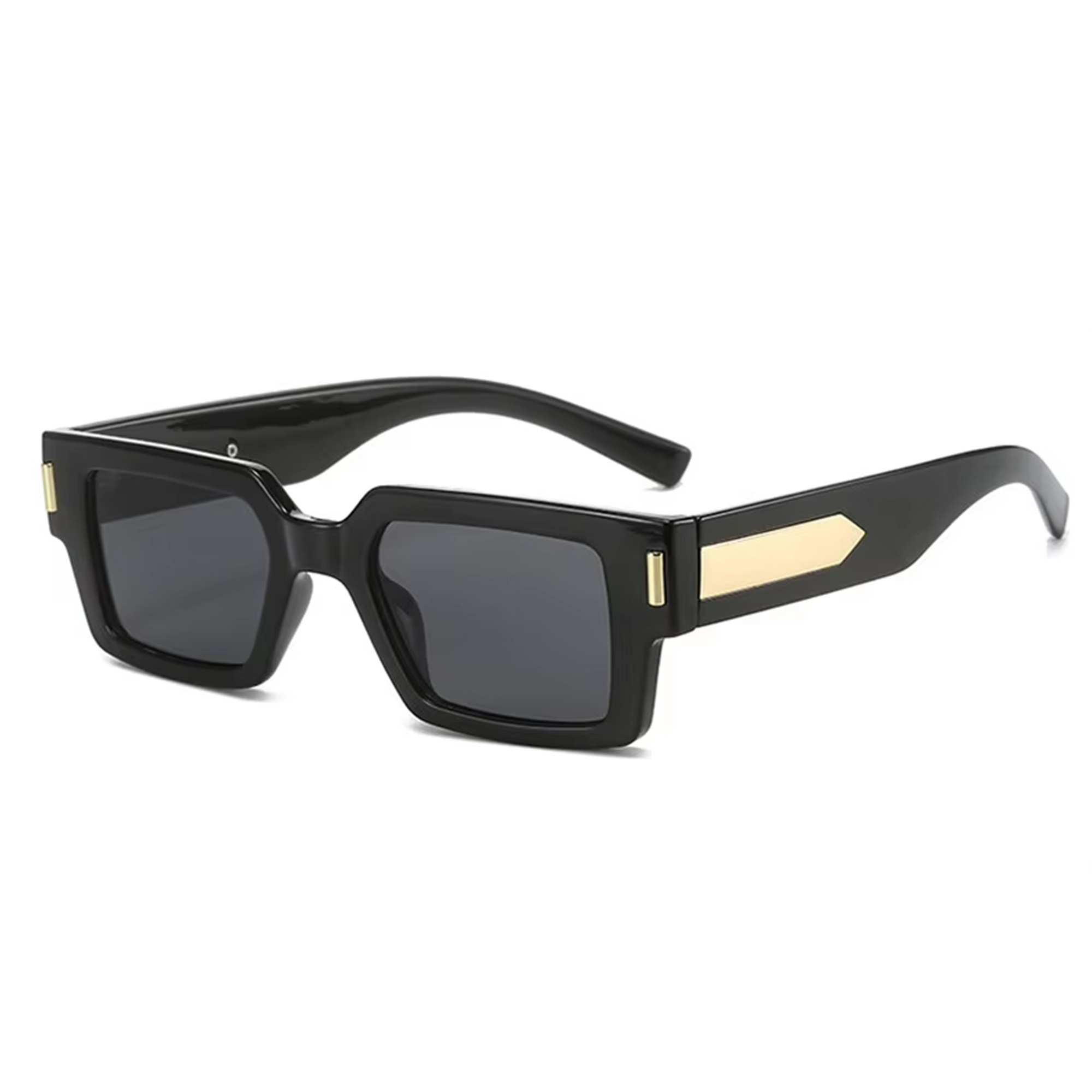 AUGEN Modern Rectangular Arrow Plastic Unisex Sunglasses UV 400 Protected Medium Size (214-C1)